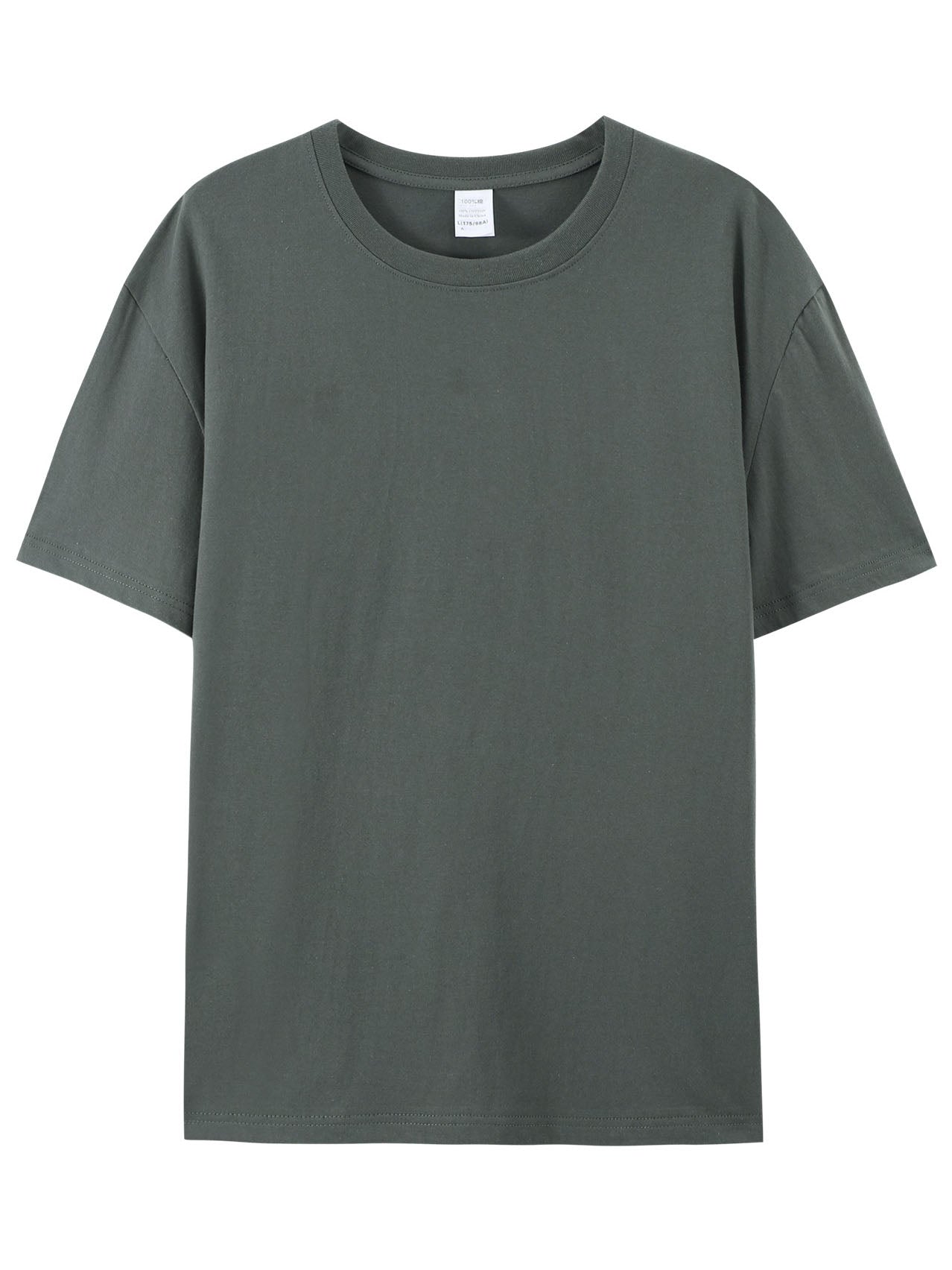 Men's 180g Cotton Round Neck Comfortable Casual Basic Short-sleeved T-shirt