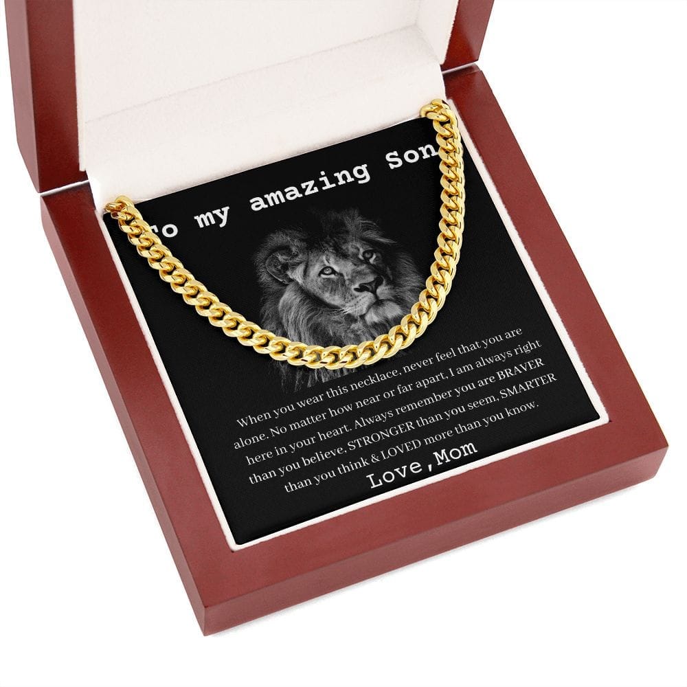 To My Amazing Son - Love Mom - Cuban Link Chain